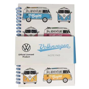 Volkswagen VW T1 Bulli Multidesign A5 liniertes Notizbuch mit Spiralbindung